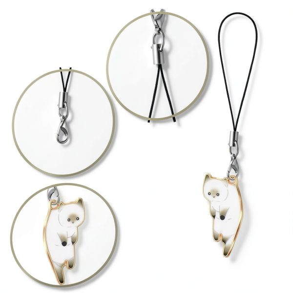 Cat Phone Charms Alloy Material-1