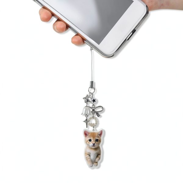 Banana Cat Phone Charm Y2K Style Unisex-3