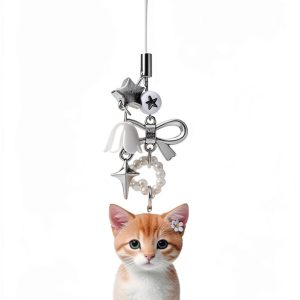 Banana Cat Phone Charm Y2K Style Unisex-0