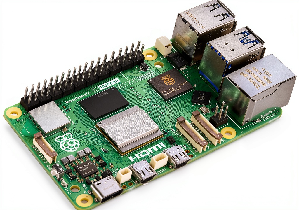 Raspberry Pi 5 Single Board Computer.
