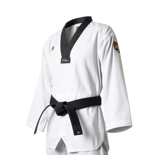 Taekwondo Uniform MOOTO MTX S2 Black V Neck-1