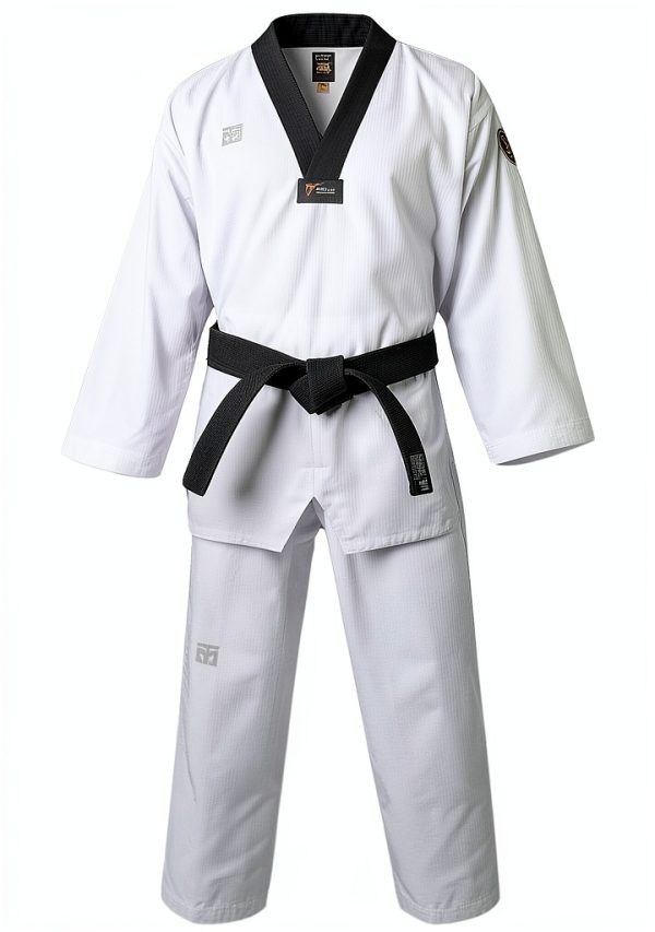 Taekwondo Uniform MOOTO MTX S2 Black V Neck-0