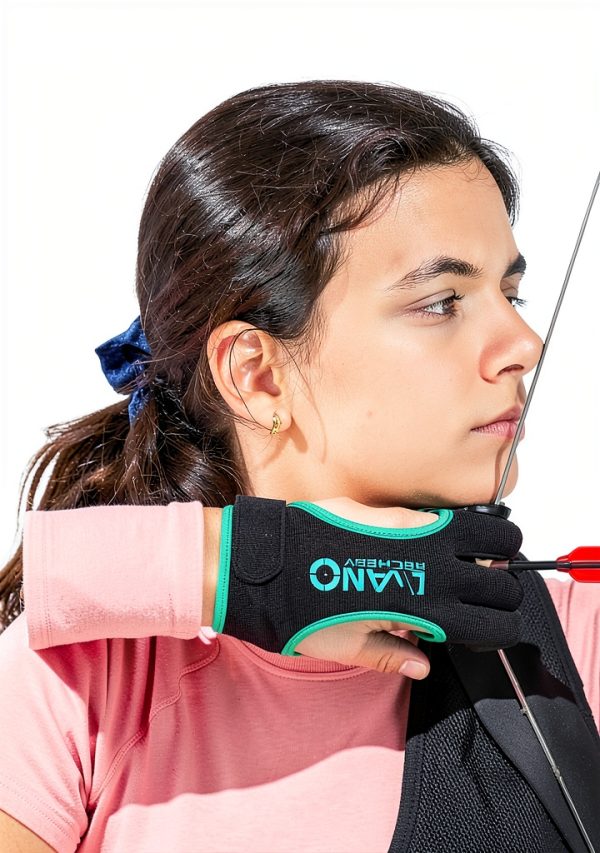 LWANO Archery Protective Glove Green X-Large Leather Pad-3
