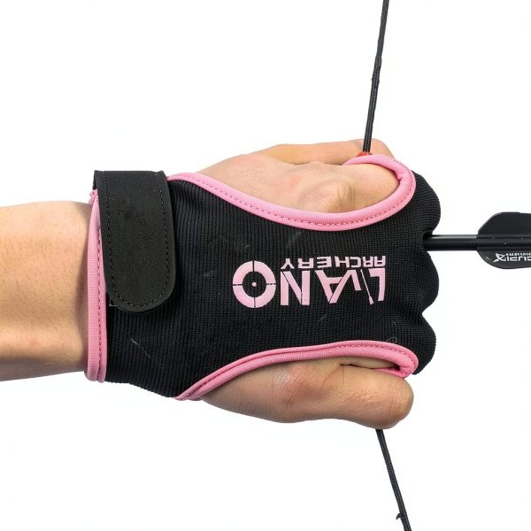 Archery Glove LWANO Pink Medium with Velcro Closure-5