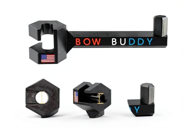 ANGEO Bow Buddy Bow Hanger Black Plastic Heavy‑Duty Headrest Mount-3
