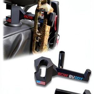 ANGEO Bow Buddy Bow Hanger Black Plastic Heavy‑Duty Headrest Mount-0