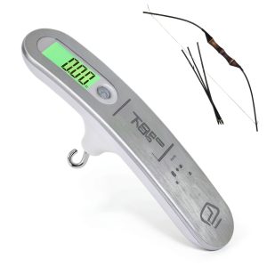 V TOWER 110lb Digital Archery Scale Silver Handheld LCD Bow Scale with-0