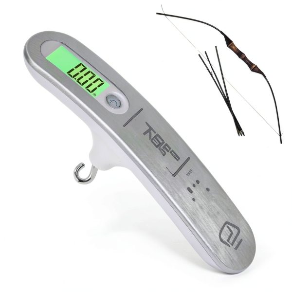 V TOWER 110lb Digital Archery Scale Silver Handheld LCD Bow Scale with-0