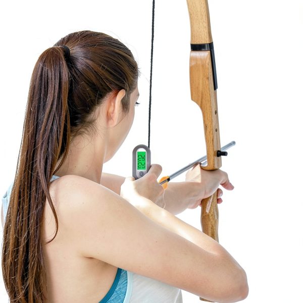 V TOWER 110lb Digital Archery Scale Silver Handheld LCD Bow Scale with-4