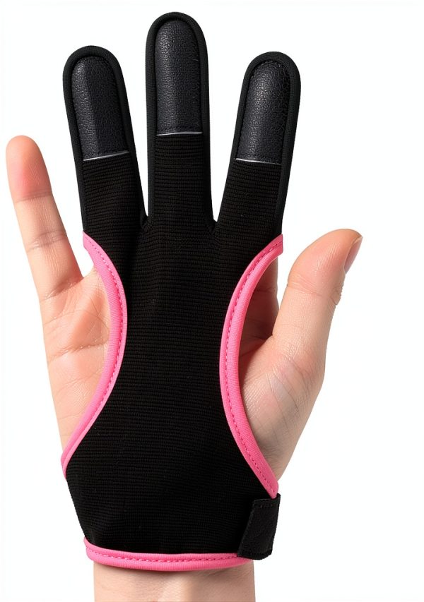 Archery Glove LWANO Pink Medium with Velcro Closure-2