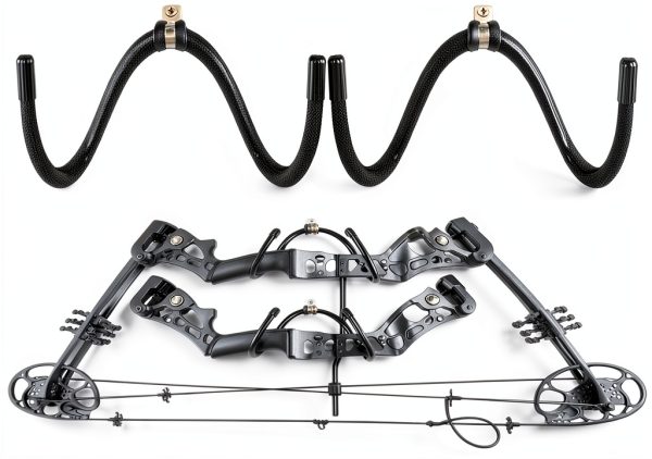 Adjustable Bow Rack AUXPhome Wall-Mount Shelf 2-Pack 20lb Capacity-0
