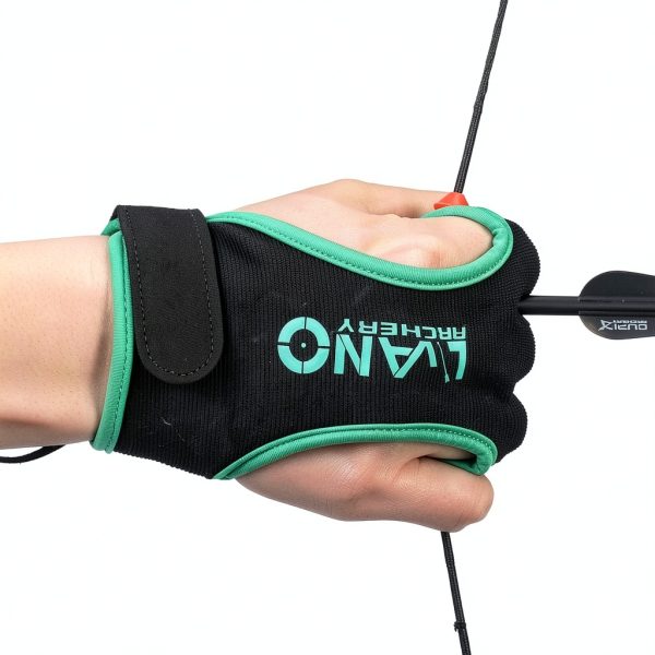 LWANO Archery Protective Glove Green X-Large Leather Pad-5