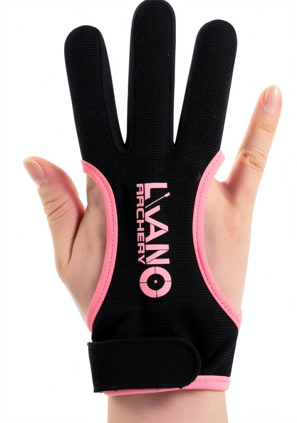 LWANO Archery Protective Glove Leather Pink Green Ambidextrous-0