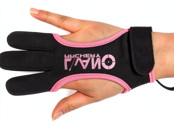 Archery Glove LWANO Pink Medium with Velcro Closure-1