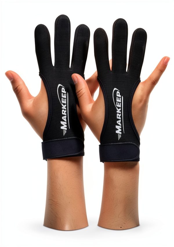 Archery Gloves MARKEEP 2 Pack 3 Finger Leather Guard Protective Gear-0