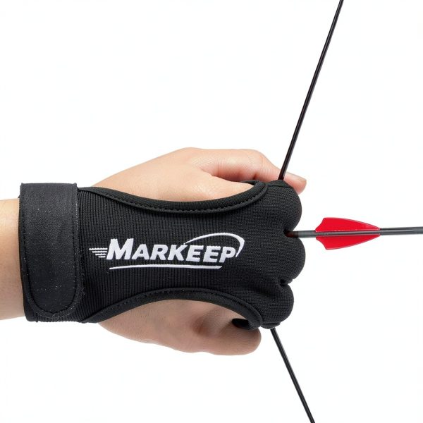 Archery Gloves MARKEEP 2 Pack 3 Finger Leather Guard Protective Gear-3